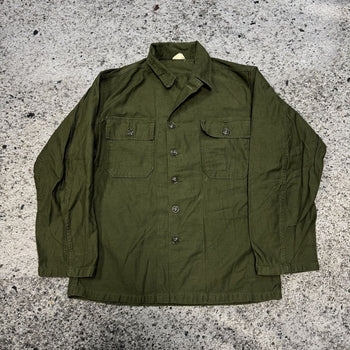 1960s Vietnam OG 107 Sateen Army Fatigue Shirt