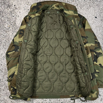 1980S FADED HEAVYWEIGHT LINED OVERSIZED CAMO JACKET