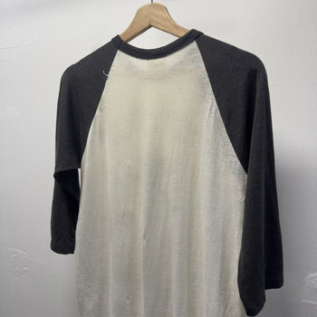Vintage 1980s Made in USA Faded Distressed Sailor Raglan Tee