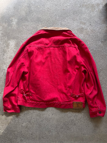 1980s POLO RALPH LAUREN RED DENIM TYPE 2 TRUCKER JACKET