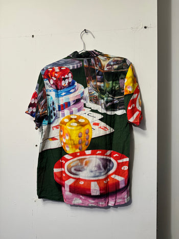 SUPREME FW18 GREEN CASINO RAYON SHIRT