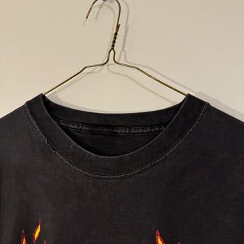 2000s Y2K FADED DRAGON FLAME LONGSLEEVE TEE