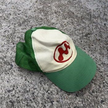 Mowalola Puff Puff OG Green Red Logo Trucker Hat