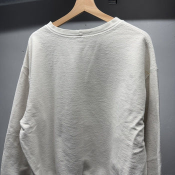 2000s White Cotton Faded Sweatshirt