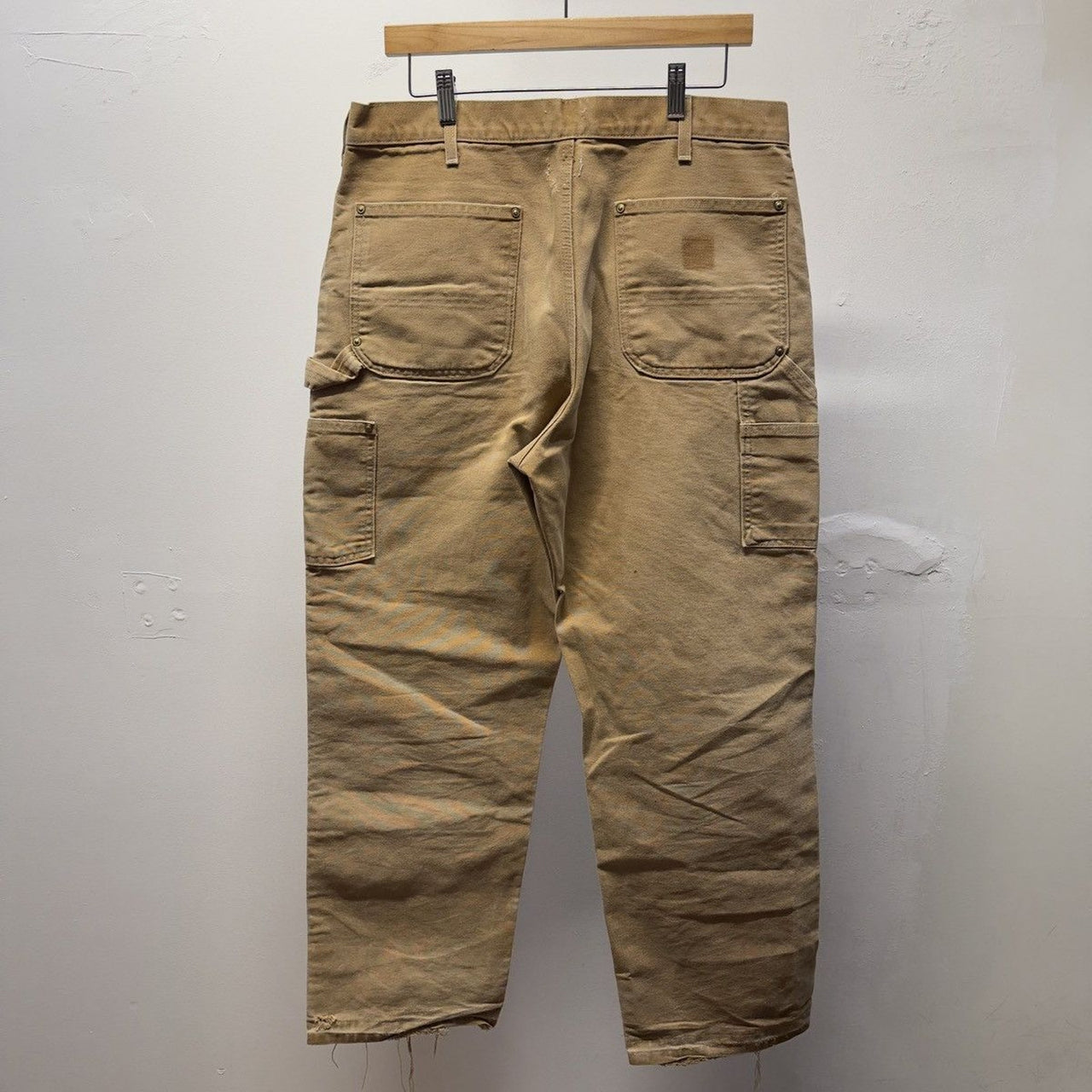 Carhartt Tan Faded Distressed Double Knee Pants