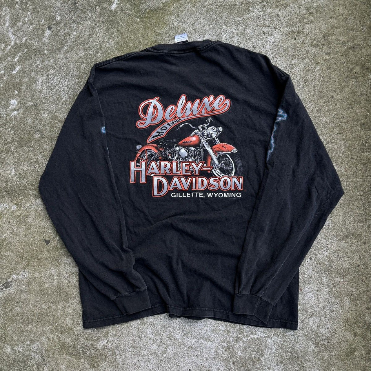 2000S HARLEY DAVIDSON LIGHTNING THUNDER MAKE SOME NOISE LONGSLEEVE TEE