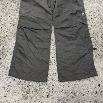 Pantalones anchos de nailon holgados con efecto cafeína de los años 90