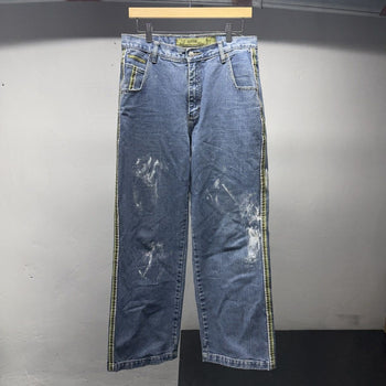 1990s Y2K Women's Baggy Wide Leg Skater Jeans
