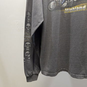 Vintage 2000s Harley Davidson Faded Skull Longsleeve Tee