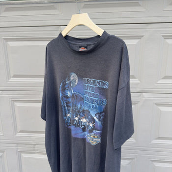 1990s Harley Davidson Legends Live Thrashed Faded Distressed Tee