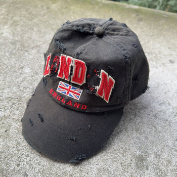 2000s Thrashed Faded Distressed London Grunge Hat