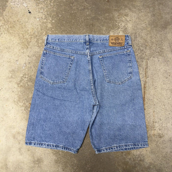 2000s WRANGLER BAGGY LIGHT WASH DENIM WORK JEAN SHORTS JORTS