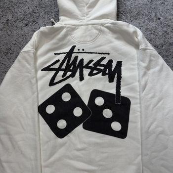 Stussy White Dice Zip Up Hoodie