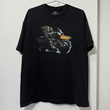 2000s SKELETON BIKER GHOST RIDER MOTORCYCLE TEE