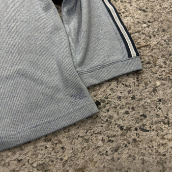 Camiseta de manga larga de algodón grueso acanalado con rayas Y2K de los años 2000