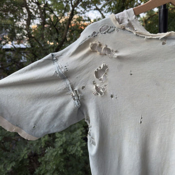 1940s Thrashed Faded Distressed Safety Pin Double Pocket Tee