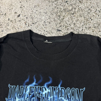 2000s Harley Davidson California Blue Clown Flame Longsleeve
