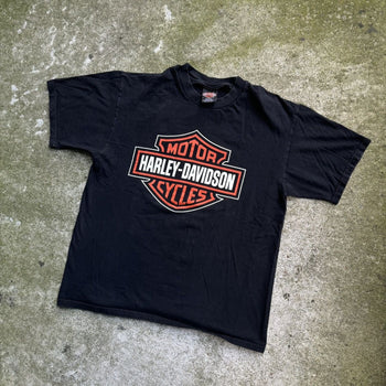 1990s HARLEY DAVIDSON BIG LOGO AKRON OHIO TEE