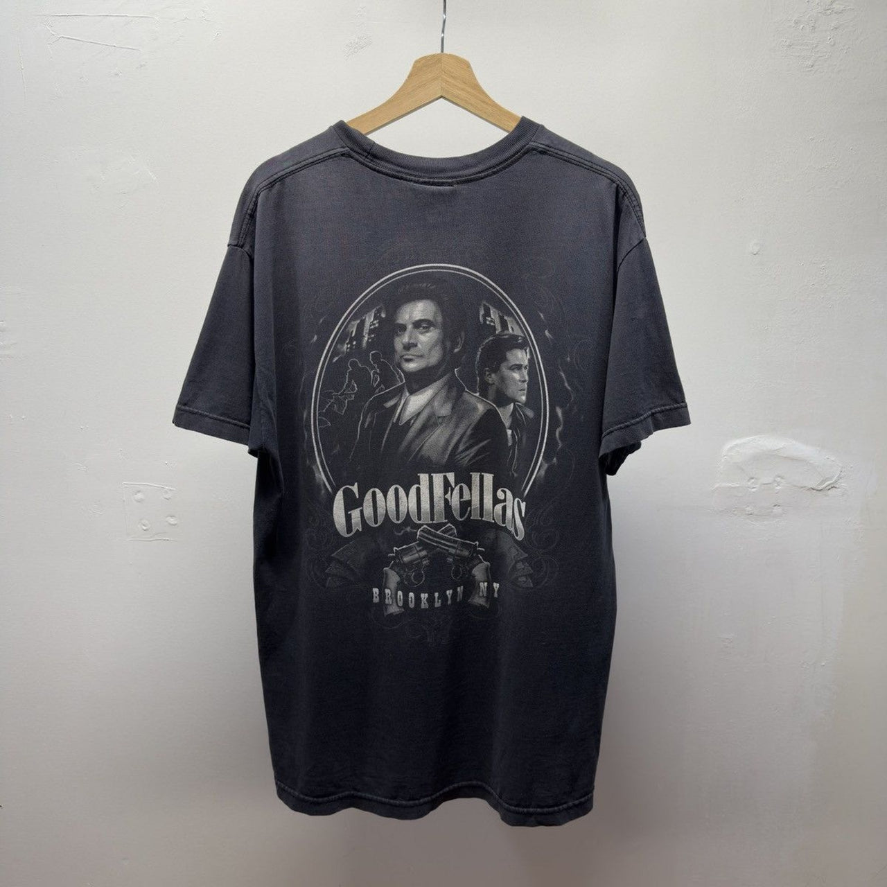 Vintage 2006 Faded Goodfellas Brooklyn NY Gun Tee