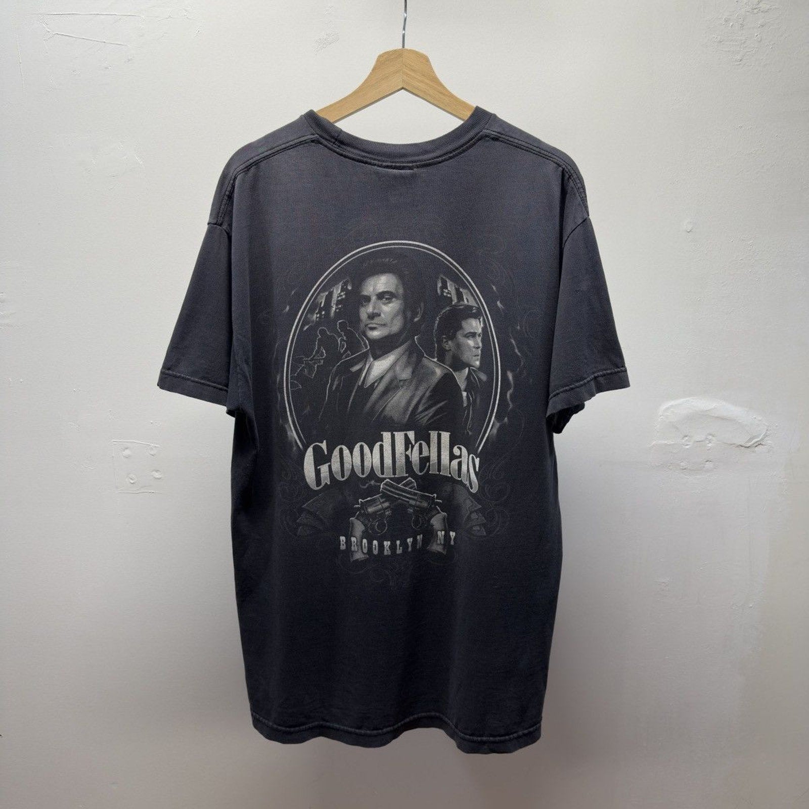 Vintage 2006 Faded Goodfellas Brooklyn NY Gun Tee