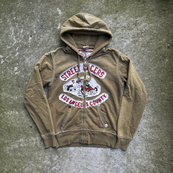 TRUE RELIGION STREET RACERS LOS ANGELES ZIP UP HOODIE