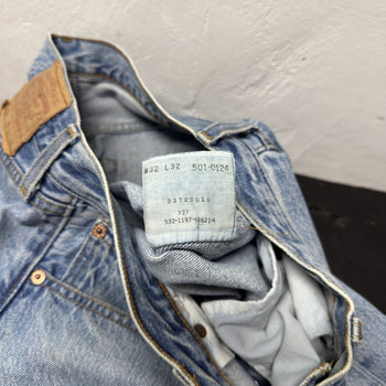 1990s Levi's 501 Faded Distressed Jeans - Made in USA