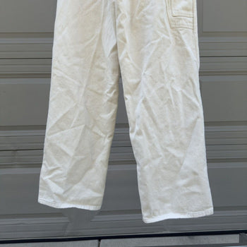 1990s Bugle Boy Cream Wide Leg Skater Carpenter Pants