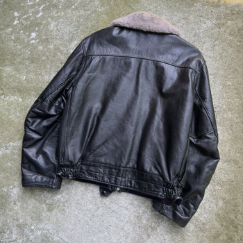 VINTAGE 40s 50s LEATHER HORSEHIDE SPORTSWEAR JACKET