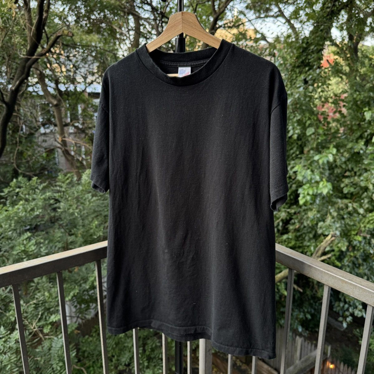 1990s Single Stitch Black Blank Tee