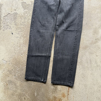 1990s LEVI'S 505 FADED BLACK DENIM JEANS MADE IN USA