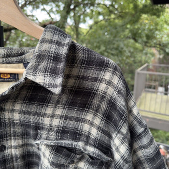 2000s Faded Thermal Plaid Flannel Jacket