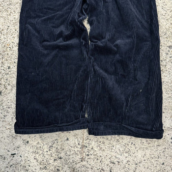 1990S INTERSTATE BAGGY WIDE LEG NAVY CORDUROY SKATER PANTS