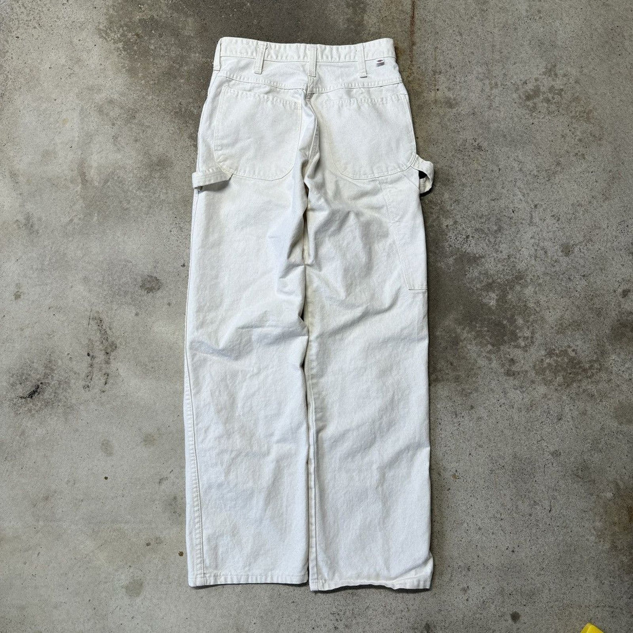 1980s DICKIES WHITE PAINTER CANVAS CARPENTER PANTS