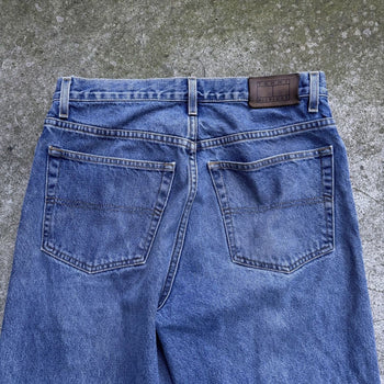 1990S Y2K TOMMY JEANS BAGGY FADED BLUE DENIM JEANS