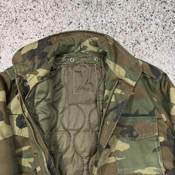 1980S FADED HEAVYWEIGHT LINED OVERSIZED CAMO JACKET