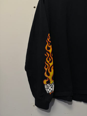 2000S HARLEY DAVIDSON DICE FLAME LONGSLEEVE TEE