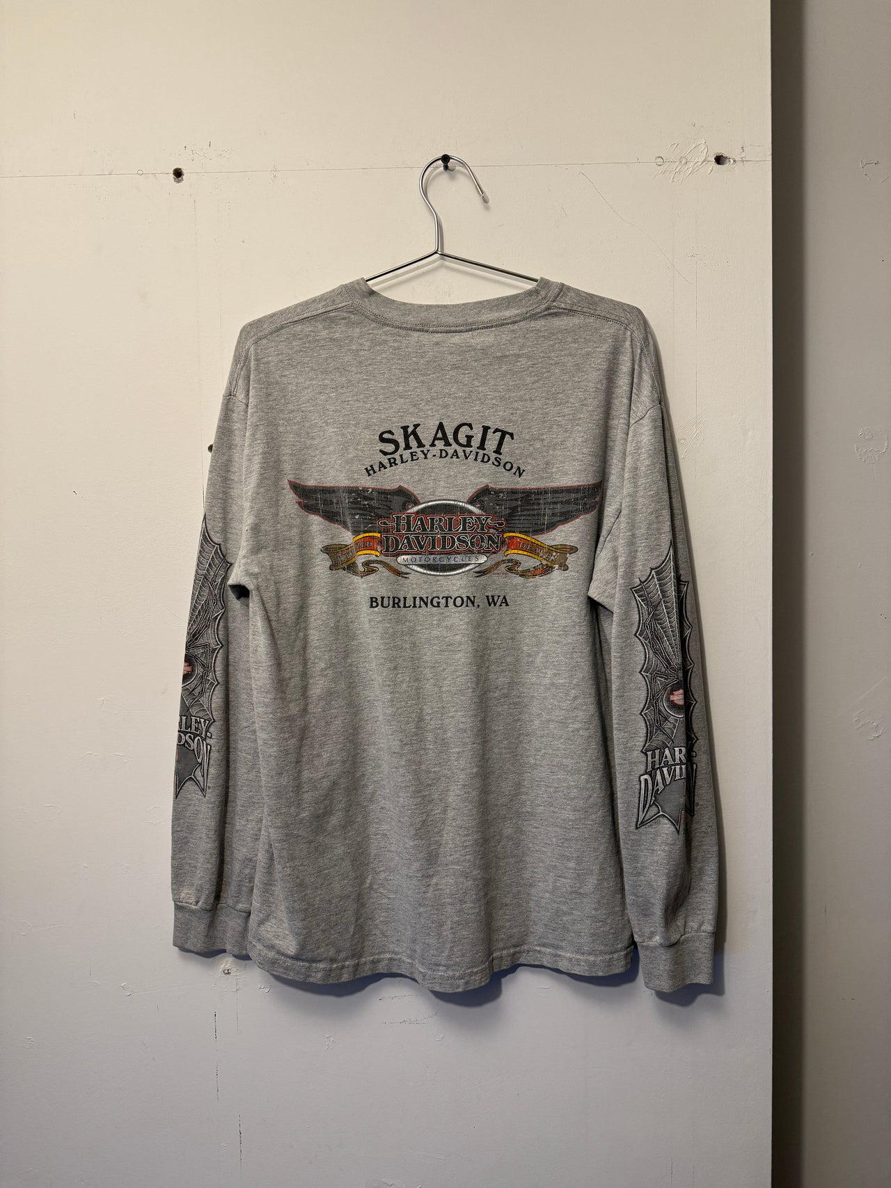 2000S HARLEY DAVIDSON FADED SPIDER LONGSLEEVE