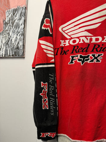 1990s FADED HONDA FOX RACING THE RED RIDERS LONGSLEEVE TEE