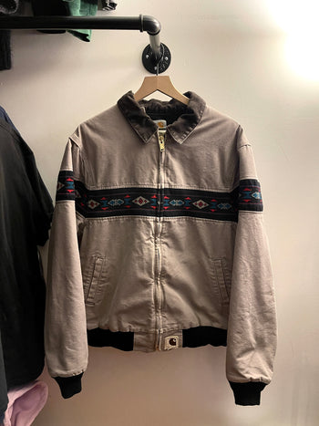 1990S CARHARTT AZTEC JACKET TEAL