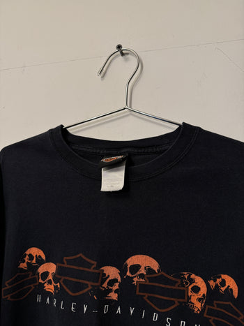 2000S HARLEY DAVIDSON SKULLS FADED LONGSLEEVE TEE