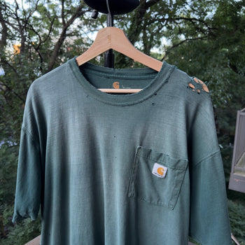 Camiseta desgastada descolorida Carhartt de gran tamaño