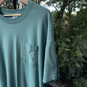 1990s Single Stitched Faded Thrashed Pocket Tee Oversized