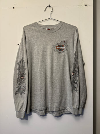 2000S HARLEY DAVIDSON FADED SPIDER LONGSLEEVE