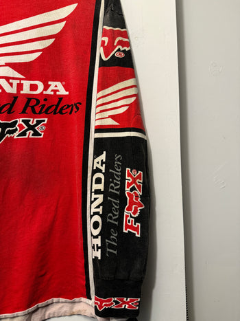 1990s FADED HONDA FOX RACING THE RED RIDERS LONGSLEEVE TEE