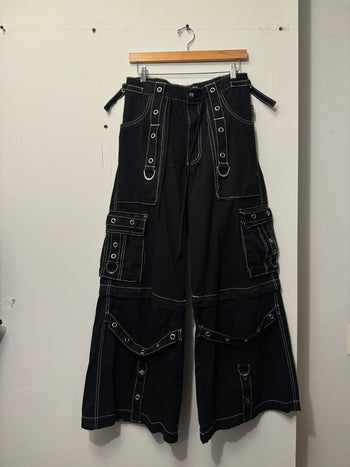 TRIPP NYC GOTH RAVER BONDAGE BLACK PANTS