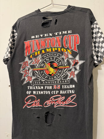 1990s THRASHED NASCAR DALE EARNHARDT 7 TIME CHAMPION TEE