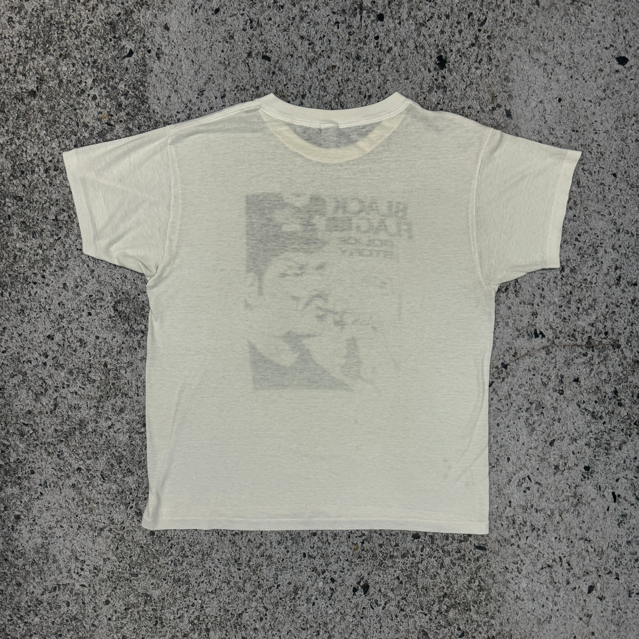 1980s THRASHED BLACK FLAG 4 POLICE STORY TEE