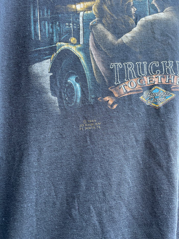 1980S HARLEY DAVIDSON 3D EMBLEM TRUCKIN TOGETHER TEE