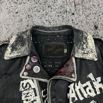 1980s STUDDED PUNK LEATHER JACKET