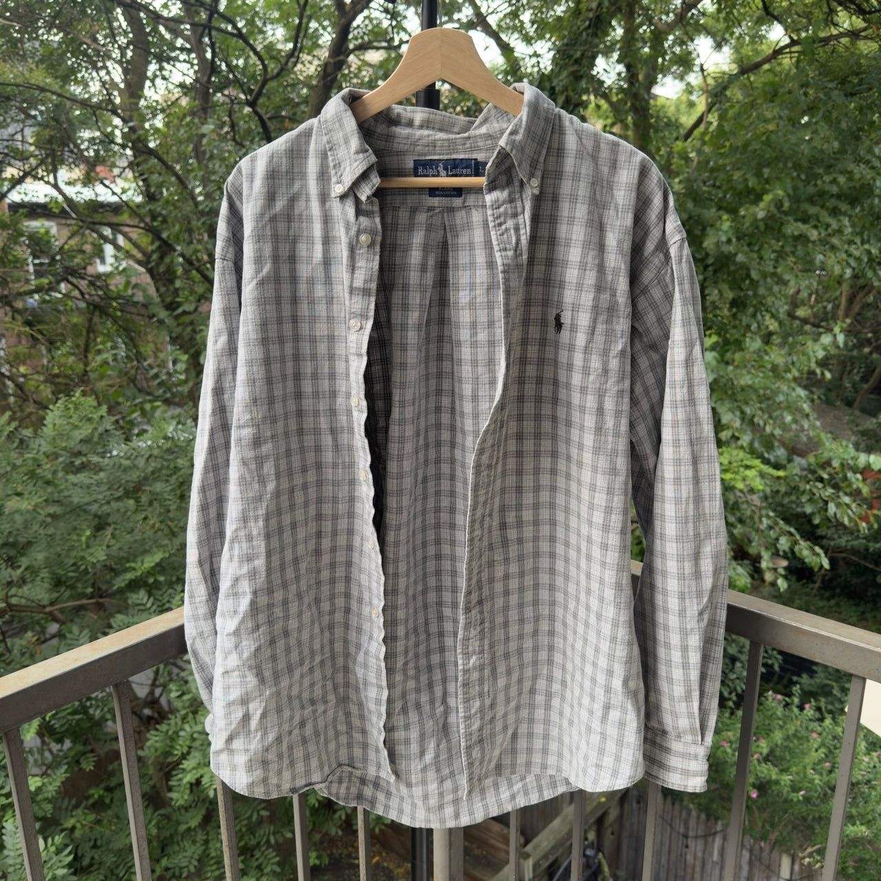 2000s Polo Ralph Lauren Gray Plaid Shirt
